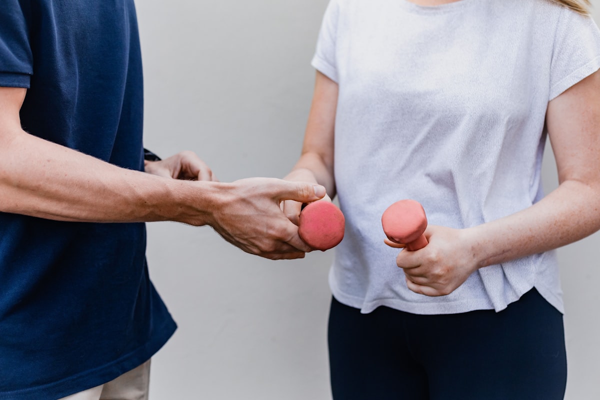 Close-up of movement technique demonstration